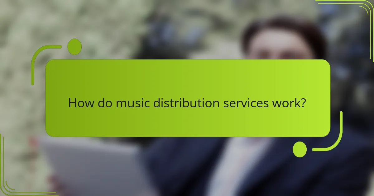 How do music distribution services work?