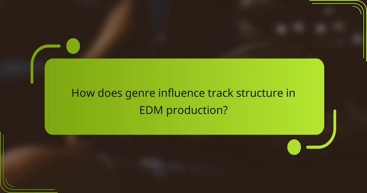 How does genre influence track structure in EDM production?