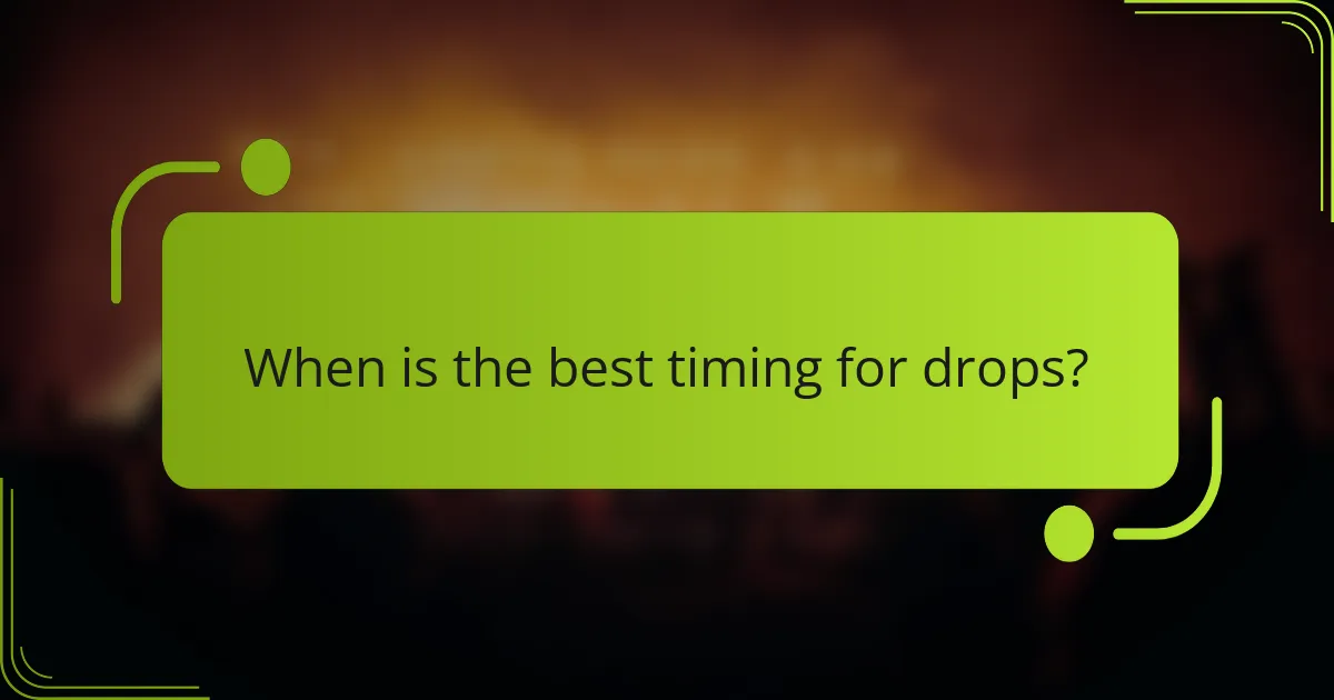 When is the best timing for drops?